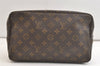 Auth Louis Vuitton Monogram Trousse Toilette 28 Clutch Hand Bag Old Model 4236K