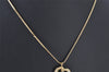 Authentic Christian Dior Gold Tone Rhinestone Chain Pendant Necklace CD 4237K