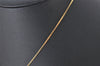 Authentic Christian Dior Gold Tone Rhinestone Chain Pendant Necklace CD 4237K