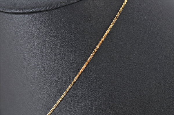 Authentic Christian Dior Gold Tone Rhinestone Chain Pendant Necklace CD 4237K