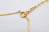 Authentic Christian Dior Gold Tone Rhinestone Chain Pendant Necklace CD 4237K