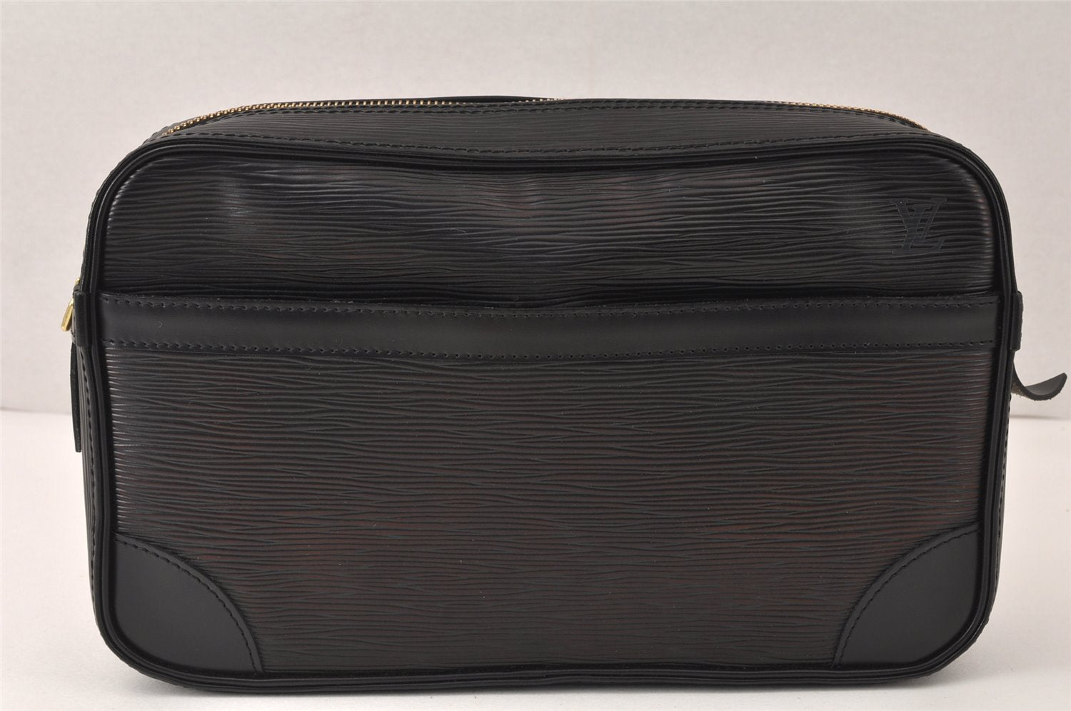 Authentic Louis Vuitton Epi Compiegne 28 Clutch Hand Bag Black SP Order LV 4238K