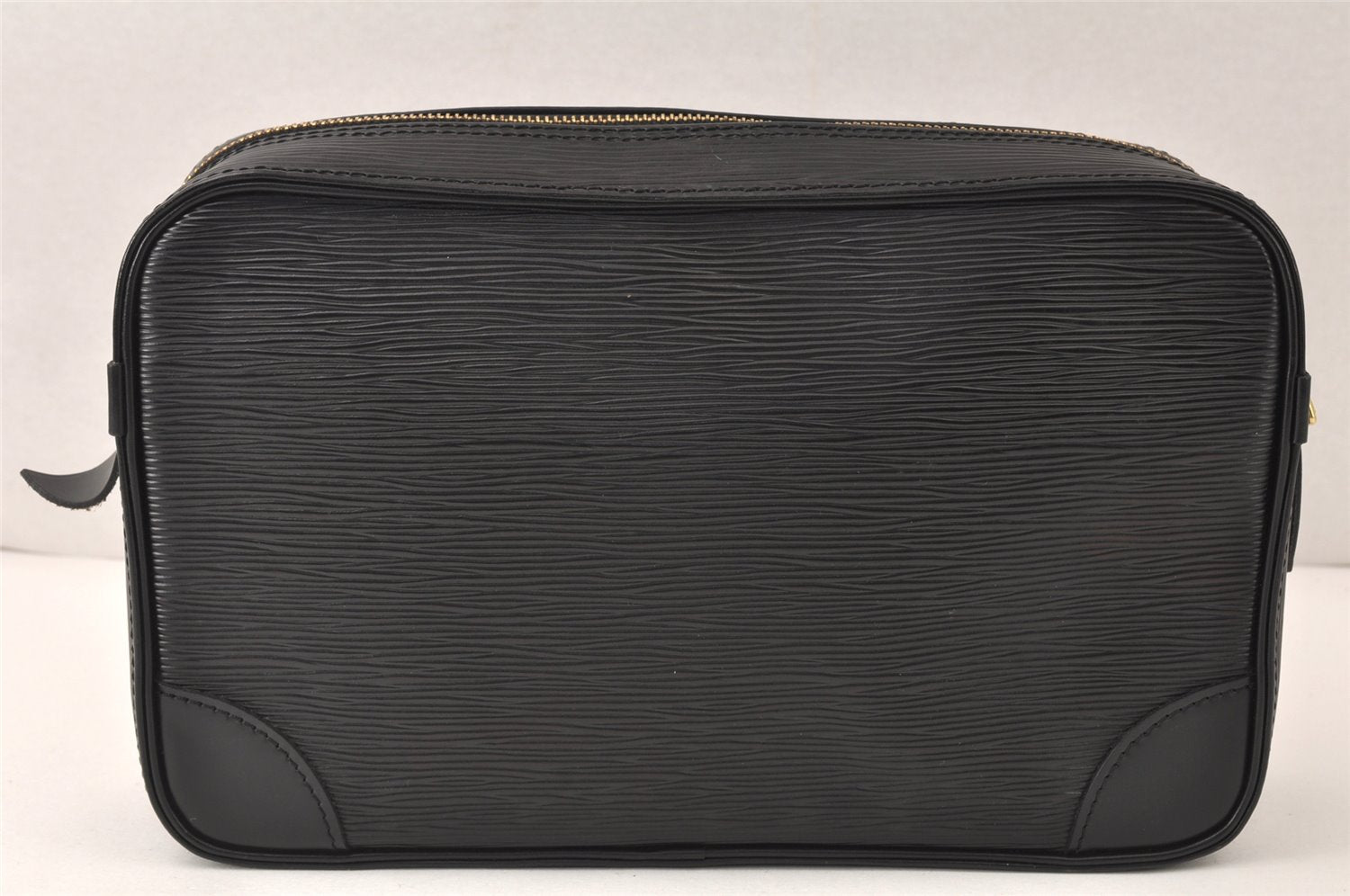 Authentic Louis Vuitton Epi Compiegne 28 Clutch Hand Bag Black SP Order LV 4238K