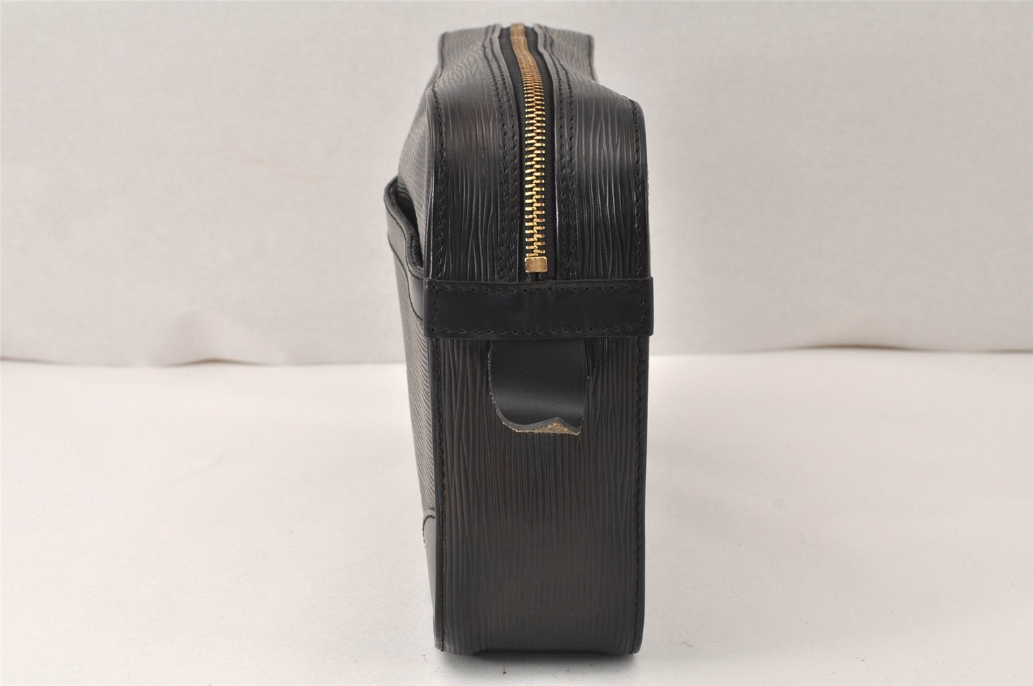 Authentic Louis Vuitton Epi Compiegne 28 Clutch Hand Bag Black SP Order LV 4238K