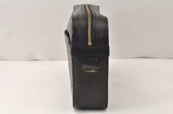 Authentic Louis Vuitton Epi Compiegne 28 Clutch Hand Bag Black SP Order LV 4238K