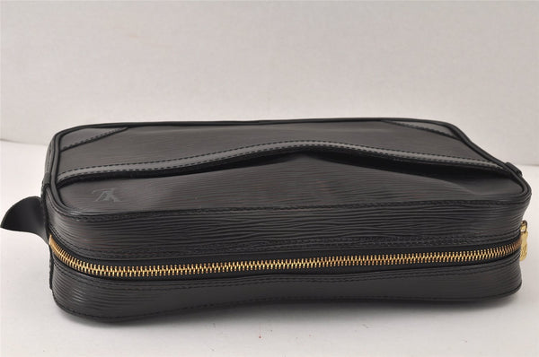 Authentic Louis Vuitton Epi Compiegne 28 Clutch Hand Bag Black SP Order LV 4238K