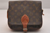 Authentic Louis Vuitton Monogram Cartouchiere MM Shoulder Bag Old Model 4239J