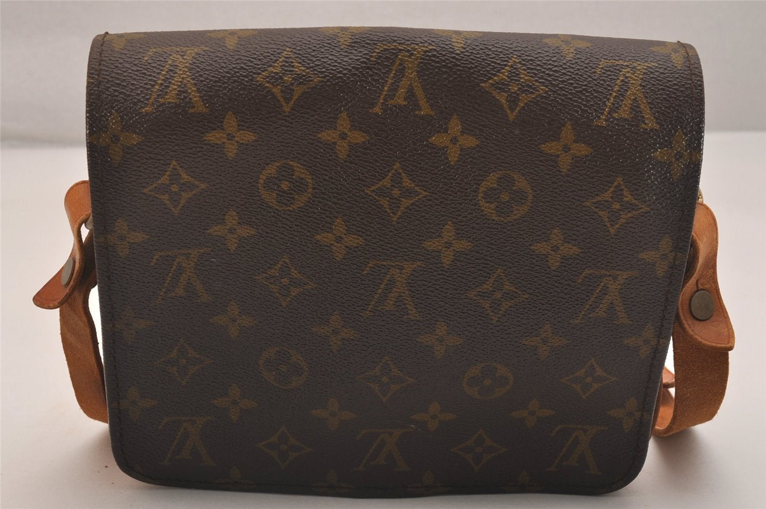 Authentic Louis Vuitton Monogram Cartouchiere MM Shoulder Bag Old Model 4239J