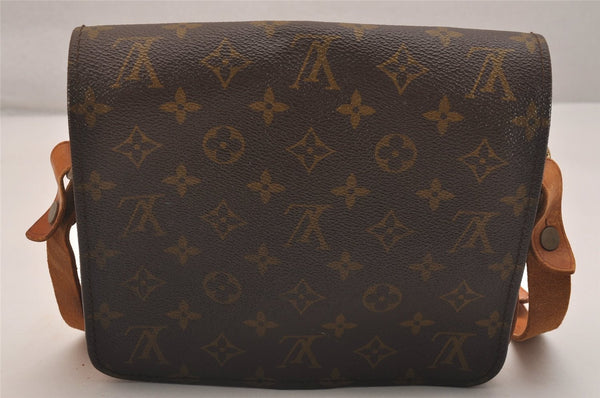Authentic Louis Vuitton Monogram Cartouchiere MM Shoulder Bag Old Model 4239J