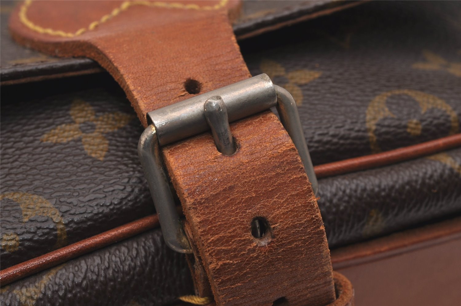 Authentic Louis Vuitton Monogram Cartouchiere MM Shoulder Bag Old Model 4239J