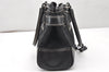 Authentic COACH Signature Hand Bag Purse Canvas Leather 10245 Black 4239K