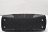 Authentic COACH Signature Hand Bag Purse Canvas Leather 10245 Black 4239K