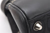 Authentic COACH Signature Hand Bag Purse Canvas Leather 10245 Black 4239K