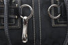 Authentic COACH Signature Hand Bag Purse Canvas Leather 10245 Black 4239K