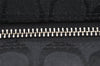 Authentic COACH Signature Hand Bag Purse Canvas Leather 10245 Black 4239K