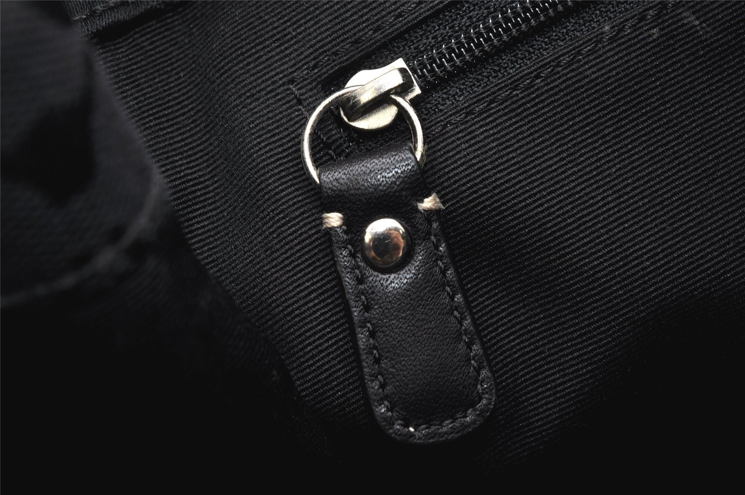 Authentic COACH Signature Hand Bag Purse Canvas Leather 10245 Black 4239K