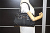 Authentic COACH Signature Hand Bag Purse Canvas Leather 10245 Black 4239K