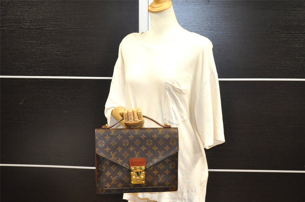 Authentic Louis Vuitton Monogram Monceau 2Way Shoulder Hand Bag M51185 LV 4240I