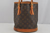 Authentic Louis Vuitton Monogram Bucket PM Shoulder Tote Bag M42238 Junk 4241J