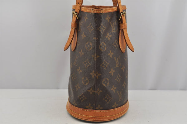 Authentic Louis Vuitton Monogram Bucket PM Shoulder Tote Bag M42238 Junk 4241J