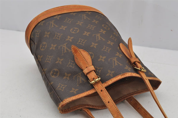 Authentic Louis Vuitton Monogram Bucket PM Shoulder Tote Bag M42238 Junk 4241J