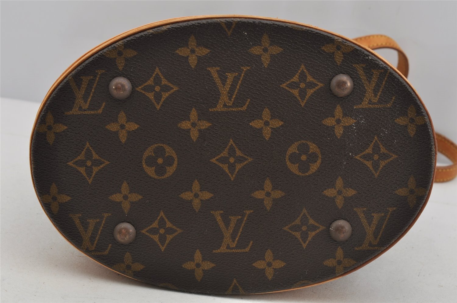Authentic Louis Vuitton Monogram Bucket PM Shoulder Tote Bag M42238 Junk 4241J