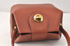 Authentic GIVENCHY Leather Vanity Hand Bag Purse Brown 4241K