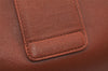 Authentic GIVENCHY Leather Vanity Hand Bag Purse Brown 4241K