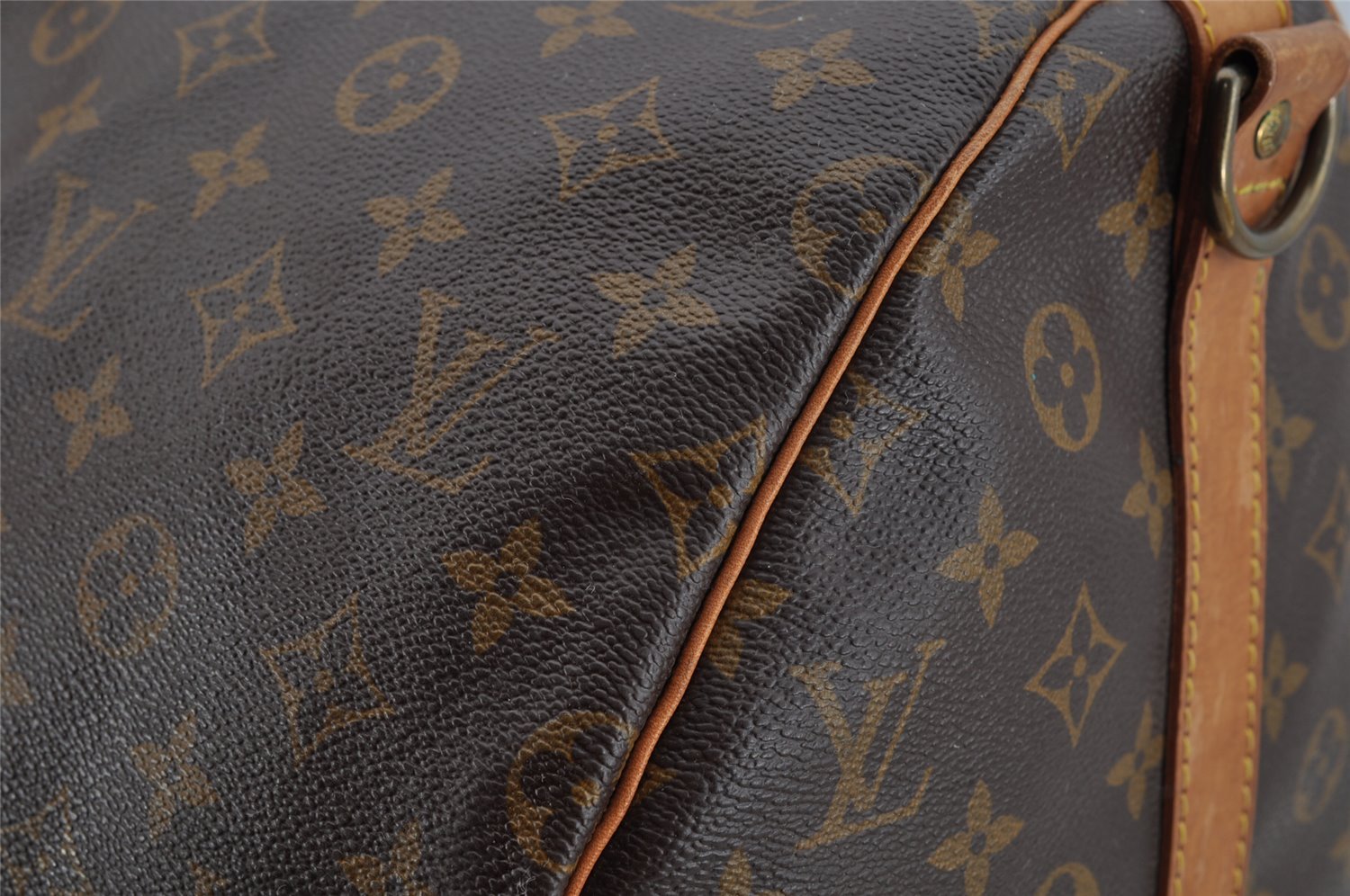 Authentic Louis Vuitton Monogram Keepall Bandouliere 55 M41414 Boston Bag 4242I
