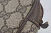 Authentic GUCCI Web Sherry Line Clutch Hand Bag GG PVC Leather Brown Junk 4243J