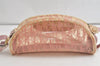 Authentic Christian Dior Trotter Shoulder Cross Bag Vinyl PVC Pink Junk 4243K