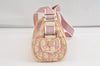 Authentic Christian Dior Trotter Shoulder Cross Bag Vinyl PVC Pink Junk 4243K