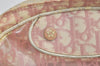 Authentic Christian Dior Trotter Shoulder Cross Bag Vinyl PVC Pink Junk 4243K