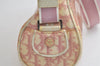 Authentic Christian Dior Trotter Shoulder Cross Bag Vinyl PVC Pink Junk 4243K
