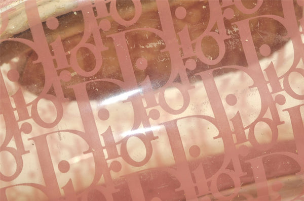 Authentic Christian Dior Trotter Shoulder Cross Bag Vinyl PVC Pink Junk 4243K