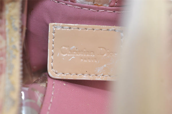 Authentic Christian Dior Trotter Shoulder Cross Bag Vinyl PVC Pink Junk 4243K