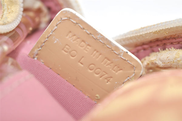 Authentic Christian Dior Trotter Shoulder Cross Bag Vinyl PVC Pink Junk 4243K