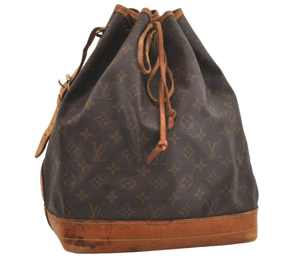 Authentic Louis Vuitton Monogram Noe Shoulder Drawstring Bag M42224 LV 4246J