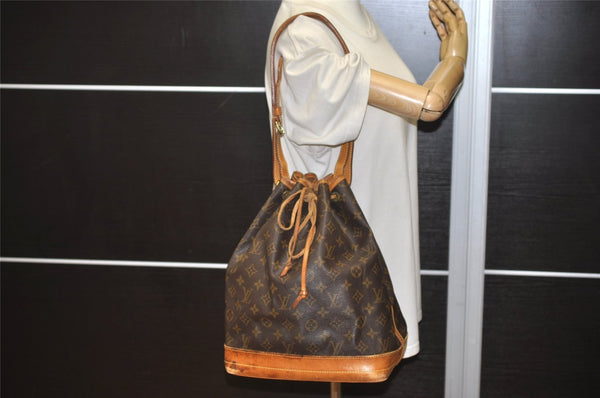Authentic Louis Vuitton Monogram Noe Shoulder Drawstring Bag M42224 LV 4246J