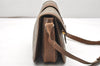 Authentic GUCCI Vintage Shoulder Cross Body Bag Purse GG PVC Leather Brown 4246K