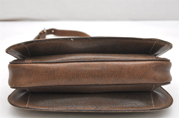 Authentic GUCCI Vintage Shoulder Cross Body Bag Purse GG PVC Leather Brown 4246K