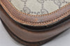 Authentic GUCCI Vintage Shoulder Cross Body Bag Purse GG PVC Leather Brown 4246K