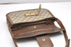 Authentic GUCCI Vintage Shoulder Cross Body Bag Purse GG PVC Leather Brown 4246K
