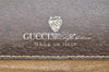 Authentic GUCCI Vintage Shoulder Cross Body Bag Purse GG PVC Leather Brown 4246K