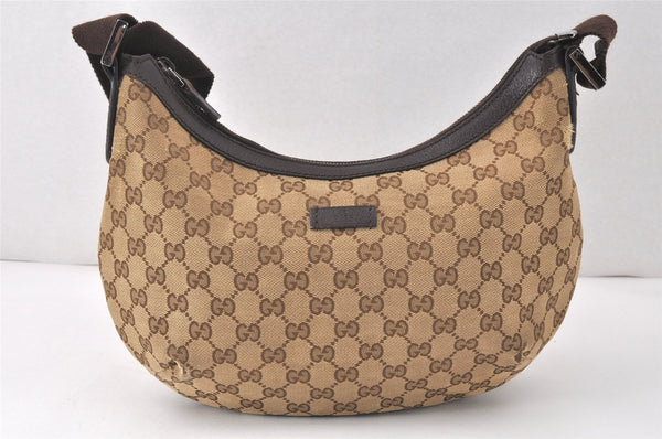 Authentic GUCCI Shoulder Cross Body Bag GG Canvas Leather 181092 Brown 4247K