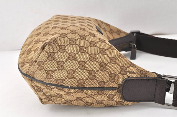 Authentic GUCCI Shoulder Cross Body Bag GG Canvas Leather 181092 Brown 4247K