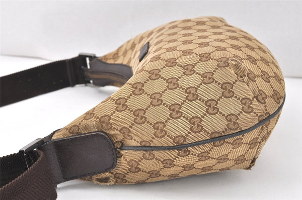 Authentic GUCCI Shoulder Cross Body Bag GG Canvas Leather 181092 Brown 4247K