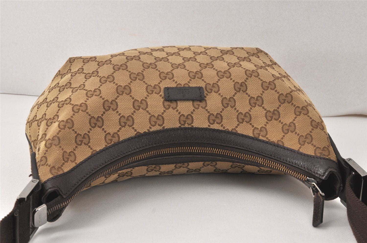 Authentic GUCCI Shoulder Cross Body Bag GG Canvas Leather 181092 Brown 4247K