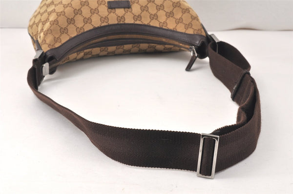 Authentic GUCCI Shoulder Cross Body Bag GG Canvas Leather 181092 Brown 4247K