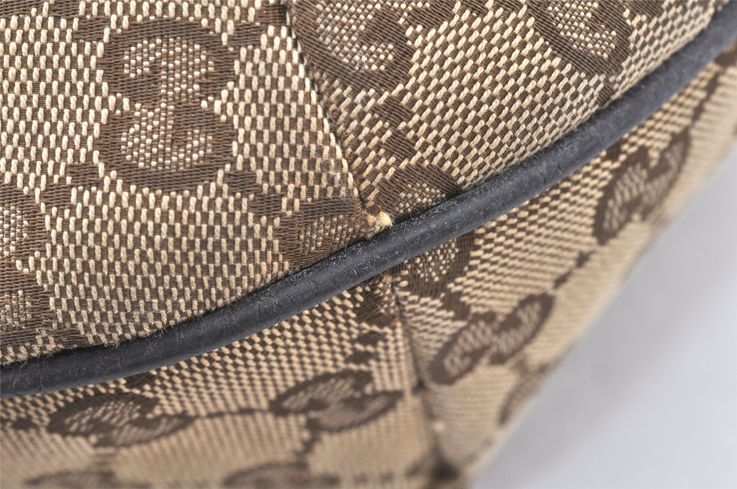 Authentic GUCCI Shoulder Cross Body Bag GG Canvas Leather 181092 Brown 4247K
